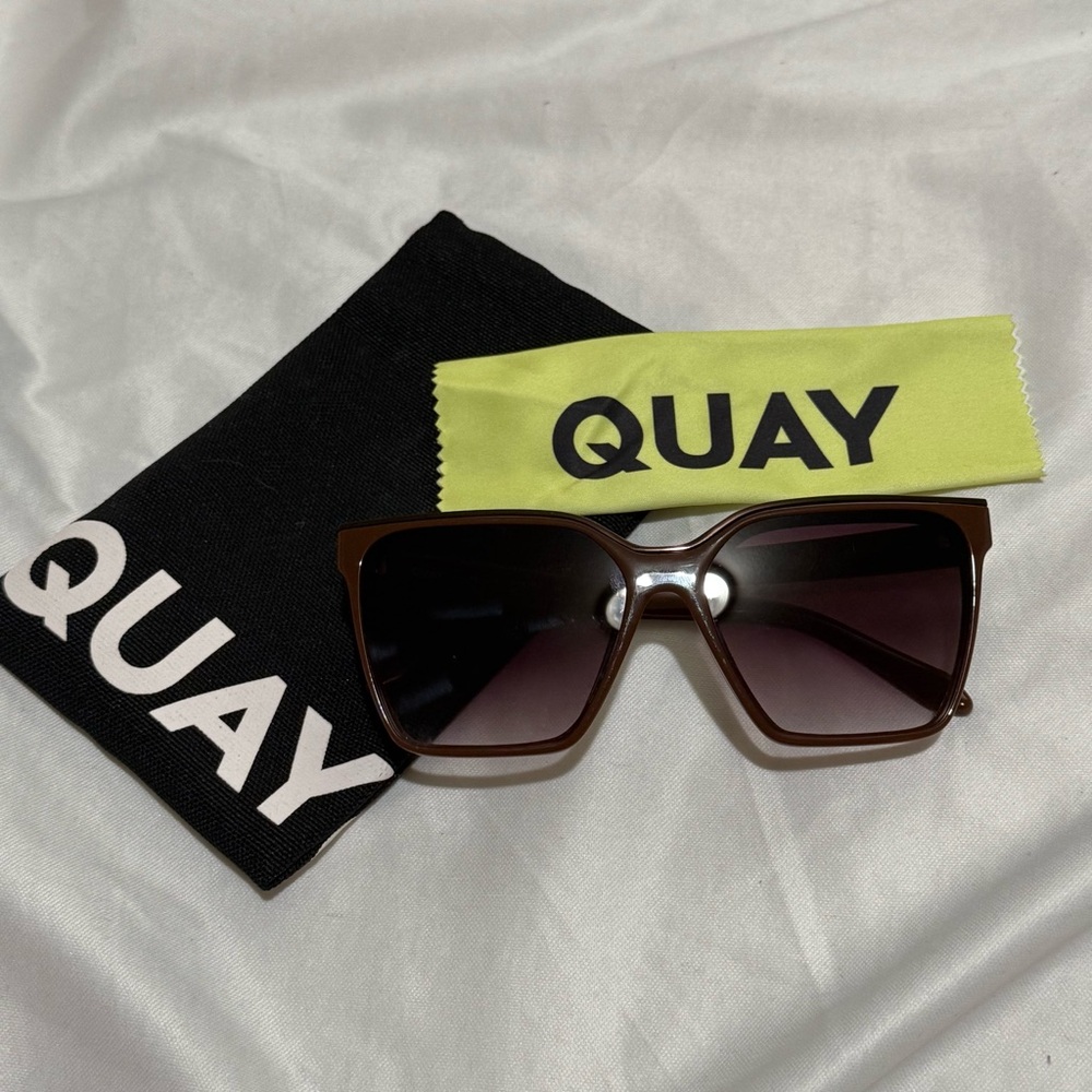 Quay Australia Brown Oversized Sunglasses